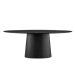 Mesa de Jantar Cone Oval 137x90 cm Base Madeira Ebano Tampo Ebano