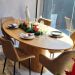 Mesa de Jantar Cone Oval 160x90 cm Base Madeira Freijó Tampo Freijó