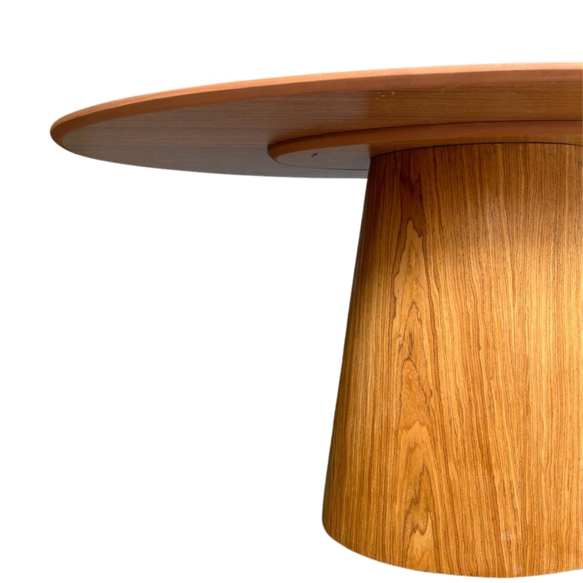 Mesa de Jantar Cone Oval 198x122 cm Base Madeira Freijó Tampo Freijó