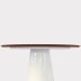 Mesa de Jantar Cone Oval Oblongo 137x90 cm Base Laqueado Tampo Freijó