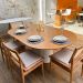 Mesa de Jantar Cone Oval Oblongo 137x90 cm Base Laqueado Tampo Freijó