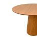 Mesa de Jantar Cone Redonda 100 cm Base Madeira Freijó Tampo Freijó