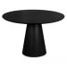 Mesa de Jantar Cone Redonda 120 cm Base Madeira Ébano Tampo Ébano