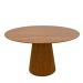 Mesa de Jantar Cone Redonda 150 cm Base Madeira Freijó Tampo Freijó
