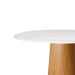 Mesa de Jantar Cone Redondo 160 cm Base Freijó Tampo Mármore Branco Extra