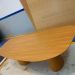 Mesa de Jantar Cone orgânica Oval 137x90 cm com 2 Base Freijó Tampo Freijó
