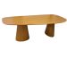 Mesa de Jantar Cone orgânica Oval 160x90 cm com 2 Base Freijó Tampo Freijó