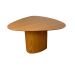 Mesa de Jantar Cone orgânica Redonda 110x113 cm Base Freijó Tampo Freijó
