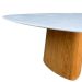 Mesa de Jantar Cone orgânica Redonda 120x123 cm Base Freijó Tampo Mármore