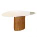 Mesa de Jantar Cone orgânica Redonda 90x93 cm Base Freijó com Tampo Laqueado