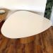 Mesa de Jantar Cone orgânica Redonda 90x93 cm Base Freijó com Tampo Laqueado