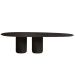 Mesa de Jantar Oásis Orgânica Cilíndrica Ébano 244x137 cm