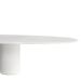Mesa de Jantar Oásis Orgânica Cilíndrica Laqueado Branco 160x90 cm