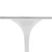 Mesa de Jantar Saarinen Oval 180x100 cm Mármore Branco Extra Base Branca