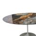 Mesa de Jantar Saarinen Oval 244x137 cm Mdf Calacata Marmorizada Estelar