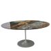 Mesa de Jantar Saarinen Oval 244x137 cm Mdf Calacata Marmorizada Estelar