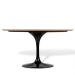 Mesa de Jantar Tulipa Saarinen Oval 244x137 cm Tampo Imbuia Base Branca