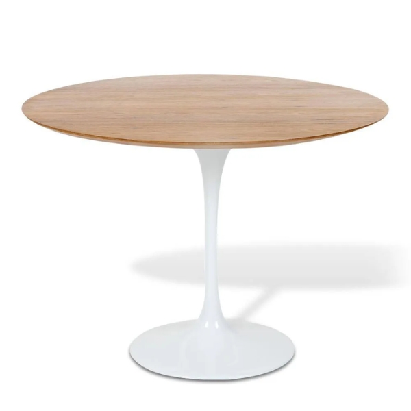 Mesa de Jantar Tulipa Saarinen Redonda 110 cm Tampo Freijó