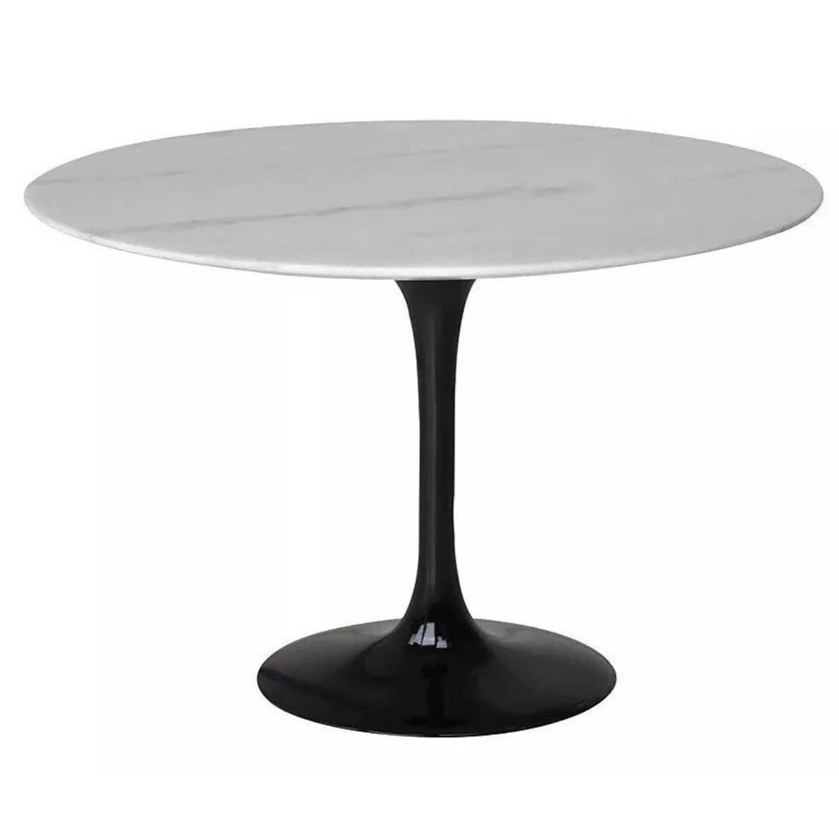 Mesa de Jantar Tulipa Saarinen Redonda 120 cm Mármore Branco Extra