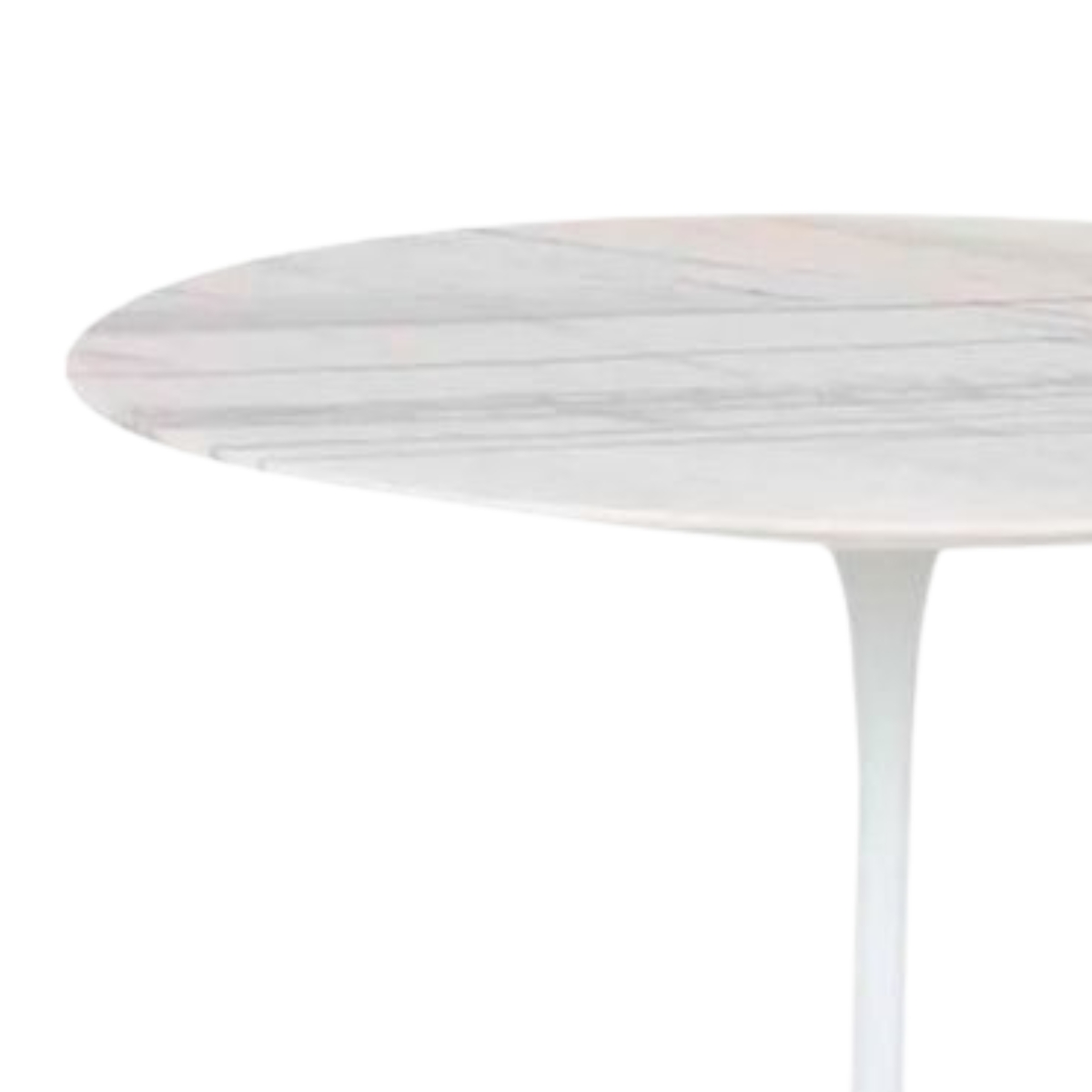 Mesa de Jantar Tulipa Saarinen Redonda 120 cm Mármore Branco Extra