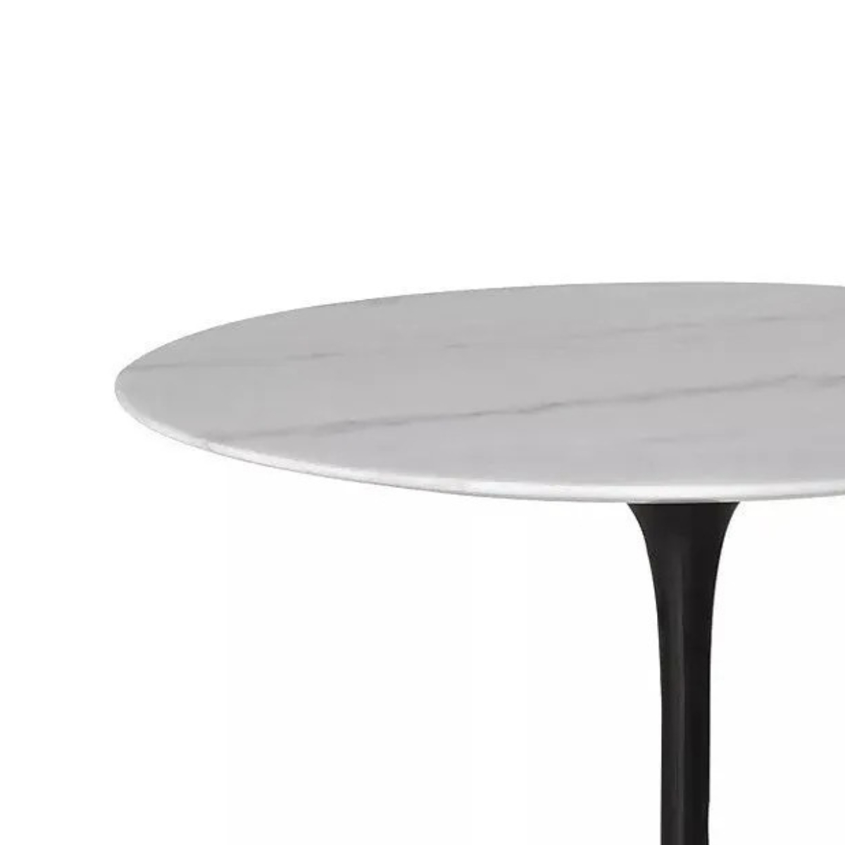 Mesa de Jantar Tulipa Saarinen Redonda 120 cm Mármore Branco Extra