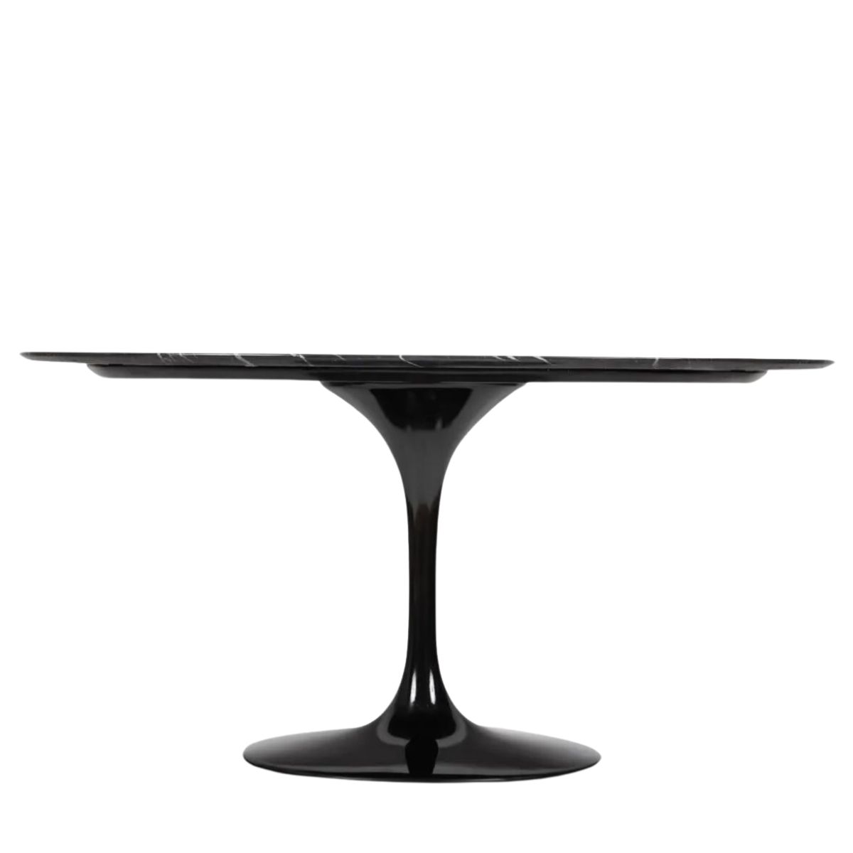 Mesa de Jantar Tulipa Saarinen Redonda 120x80 cm Mármore Nero