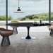 Mesa de Jantar Tulipa Saarinen Redonda 120x80 cm Mármore Nero
