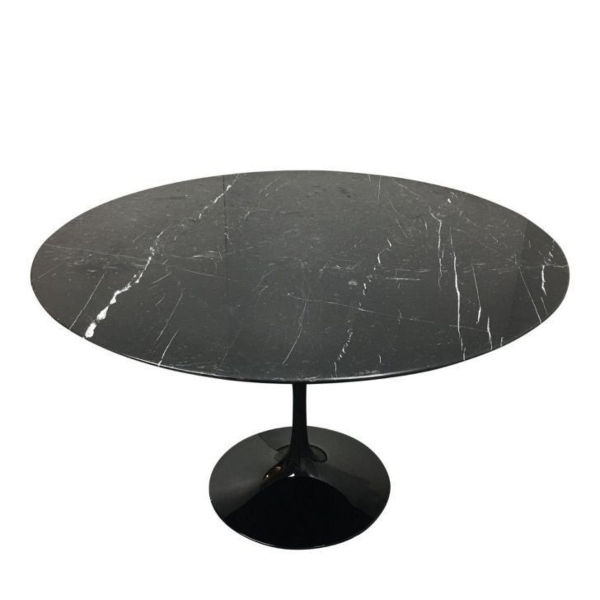 Mesa de Jantar Tulipa Saarinen Redonda 140 cm Mármore Nero