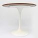 Mesa de Jantar Tulipa Saarinen Redonda 140 cm Tampo Imbuia Base Branca