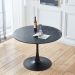 Mesa de Jantar Tulipa Saarinen Redonda 150 cm Mármore Nero
