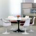 Mesa de Jantar Tulipa Saarinen Redonda 80 cm Mármore Branco Extra