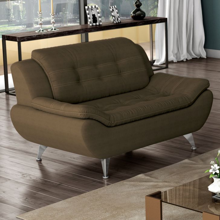 [OUTLET] Sofá 2 Lugares New Passion Suede Café