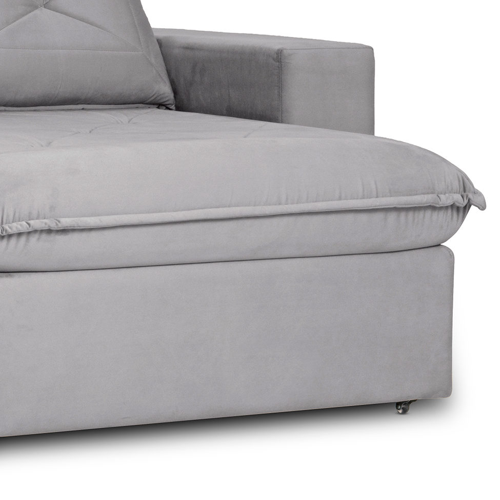 Sofá 3 Lugares Retrátil e Reclinável Flexforma Premier Cinza Urbano 200 cm