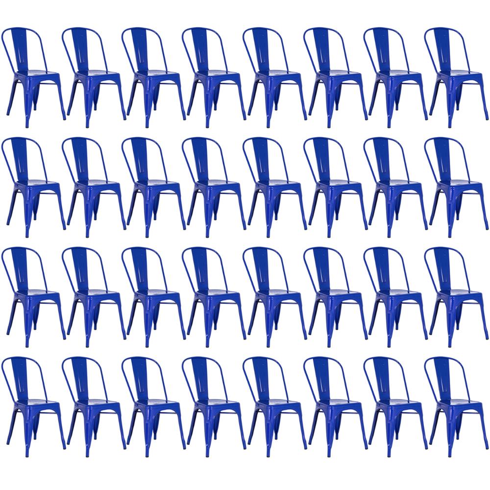 [Encerrado] Kit 32 cadeiras Iron Tolix design industrial Azul escuro