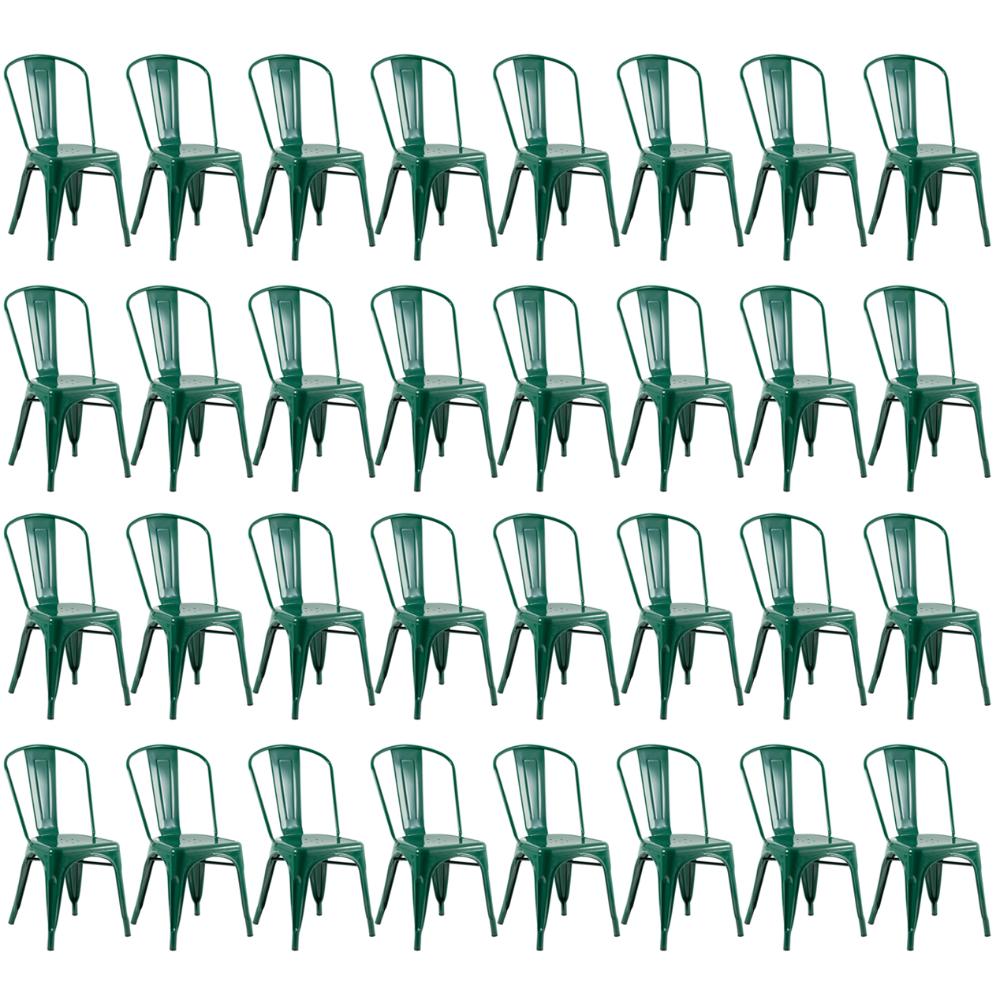 [Encerrado] Kit 32 cadeiras Iron Tolix design industrial Verde escuro