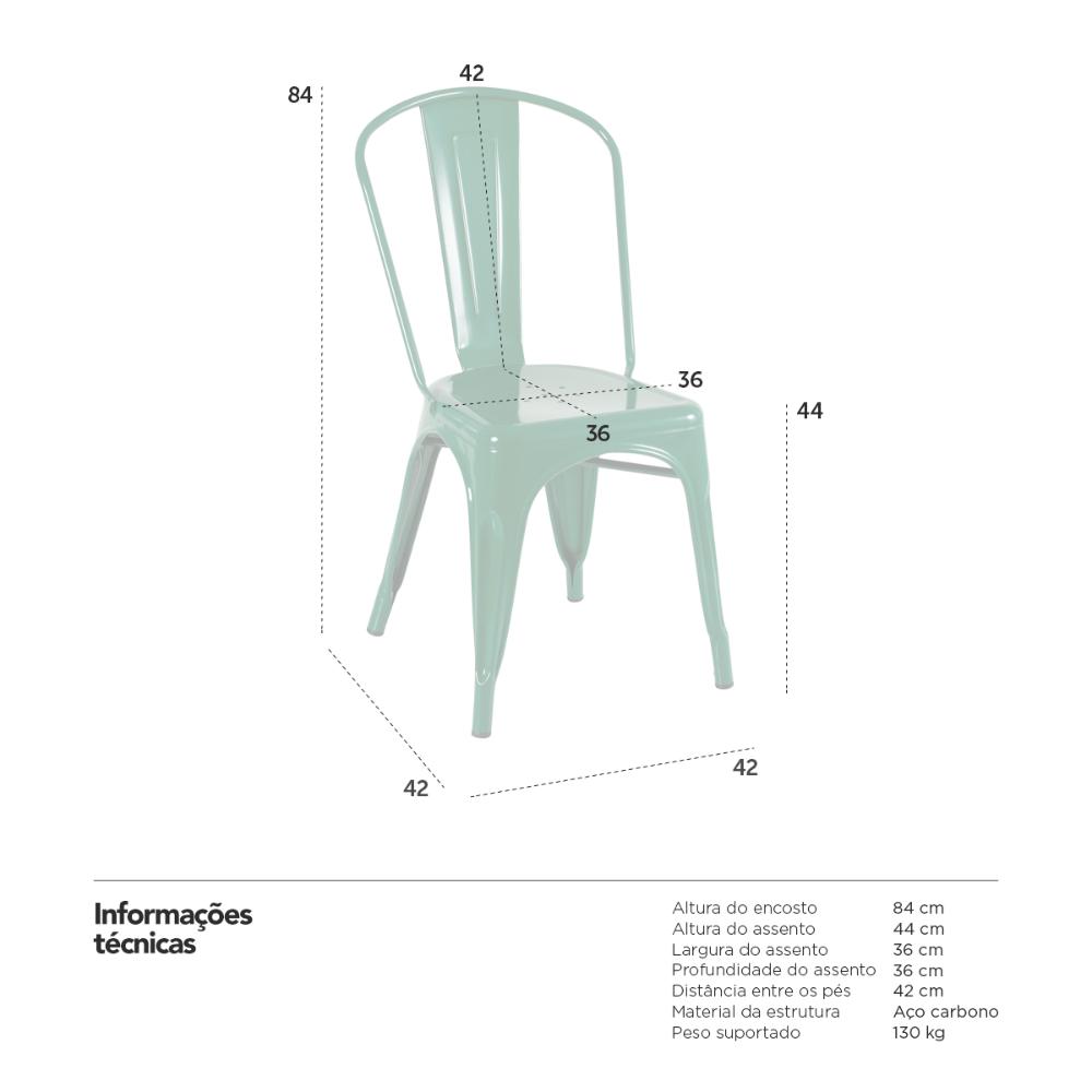 [Encerrado] Kit 32 cadeiras Iron Tolix design industrial Verde escuro