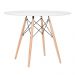 [Encerrado] Mesa redonda Eames 100 cm branco + 3 cadeiras Eiffel DSW Amarelo claro