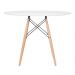 [Encerrado] Mesa redonda Eames 100 cm branco + 3 cadeiras Eiffel DSW Amarelo claro