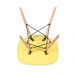 [Encerrado] Mesa redonda Eames 100 cm branco + 3 cadeiras Eiffel DSW Amarelo claro