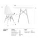 [Encerrado] Mesa redonda Eames 100 cm branco + 3 cadeiras Eiffel DSW Amarelo claro