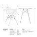 [Encerrado] Mesa redonda Eames com tampo de vidro 70 cm + 2 cadeiras Eiffel DAW Terracota