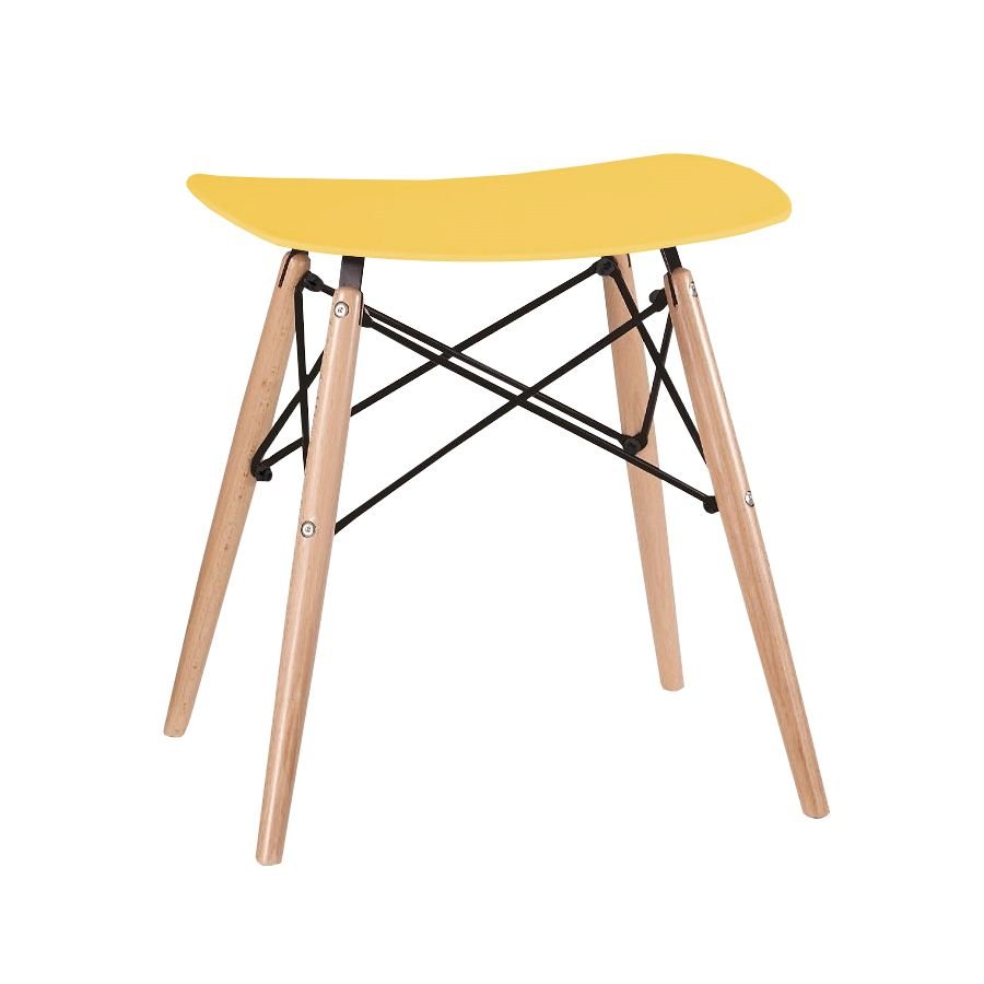 Banco baixo banqueta Charles Eames Eiffel Amarelo