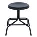 Banco baixo cozinha industrial loft aço giratório 45 cm Bolt Preto