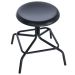Banco baixo cozinha industrial loft aço giratório 45 cm Bolt Preto