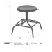 Banco baixo cozinha industrial loft aço giratório 45 cm Bolt Preto
