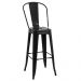 Banqueta Iron Tolix com encosto alto 76 cm Preto