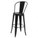 Banqueta Iron Tolix com encosto alto 76 cm Preto