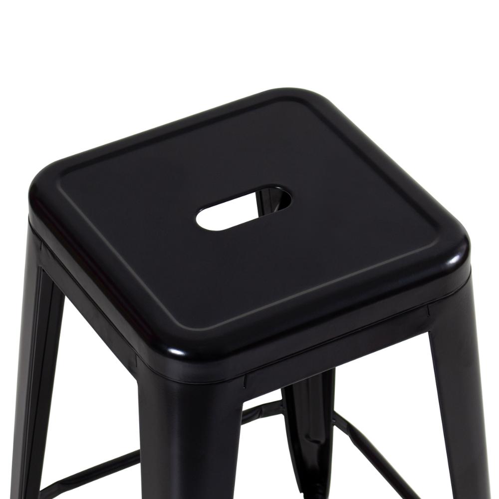 Banqueta alta Iron Tolix 76 cm Preto semibrilho