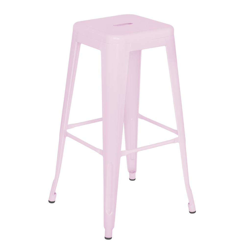 Banqueta alta Iron Tolix 76 cm Rosa claro