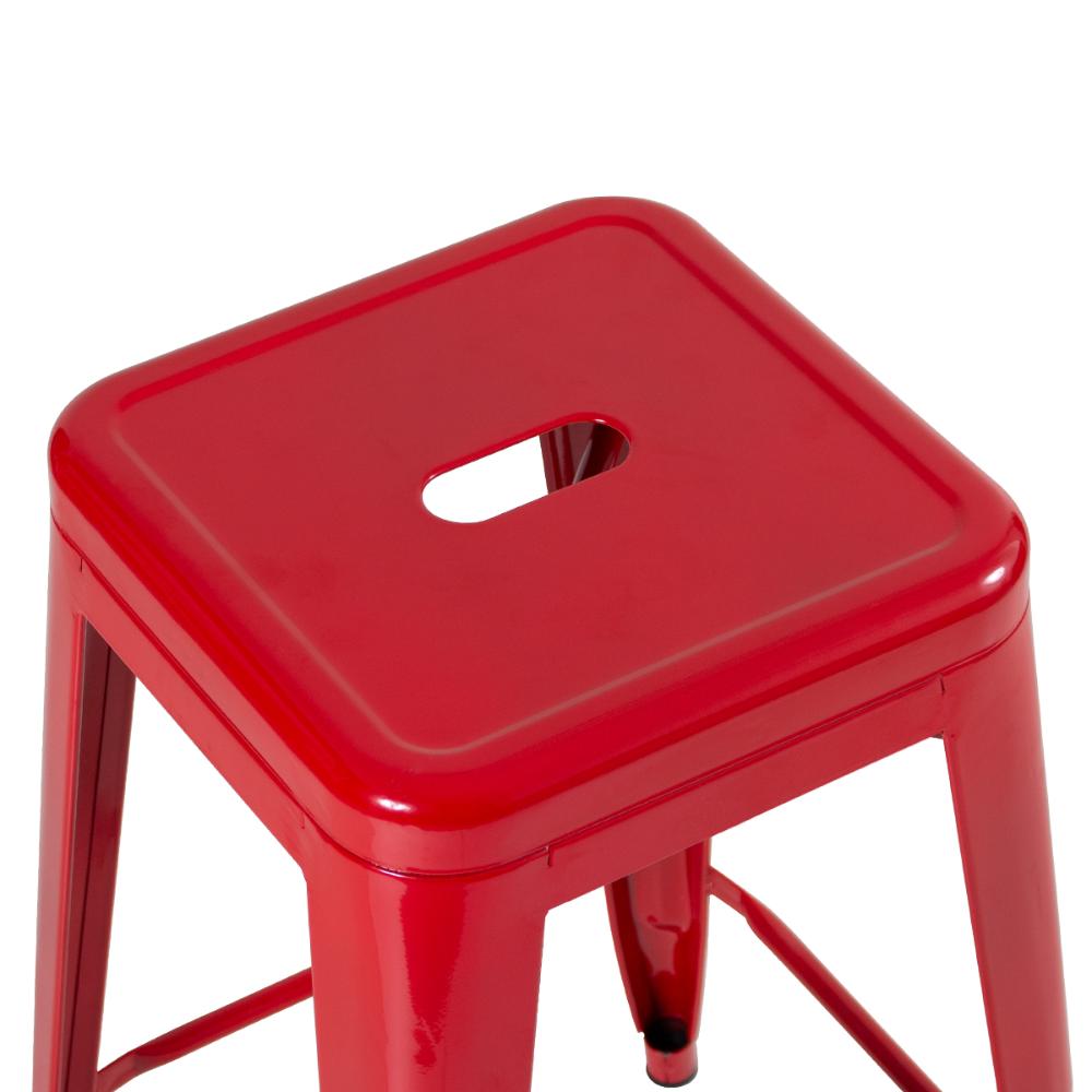 Banqueta alta Iron Tolix 76 cm Vermelho